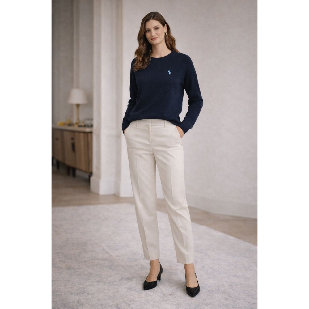 VINEYARD VINES New 100% CASHMERE Sweater XS Women Crew Nk Navy‎ ROMANIA 2E001663